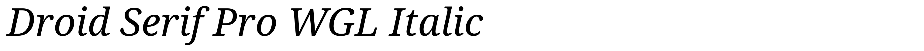 Droid Serif Pro WGL Italic